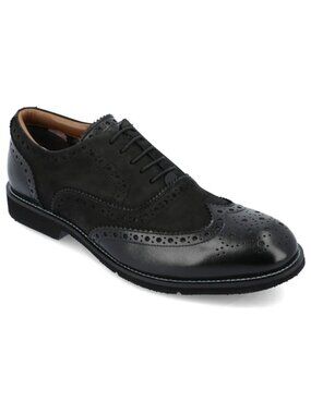NWT Men's Thomas & Vine Covington Black Brogue Oxford M9M
